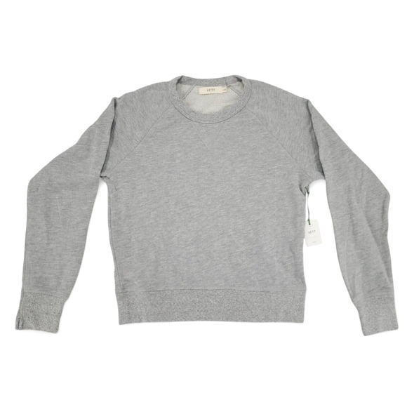 AE77 Unisex Vintage-Inspired Sweatshirt Small Gray‎ Pullover Casual Made in USA - Picture 1 of 5
